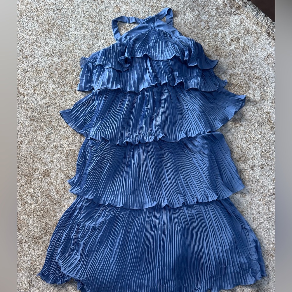 Elegant Blue Tiered dress